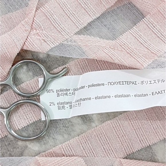 NWT Zara Collection Tonal Stripe Sheer Top - Picture 15 of 16